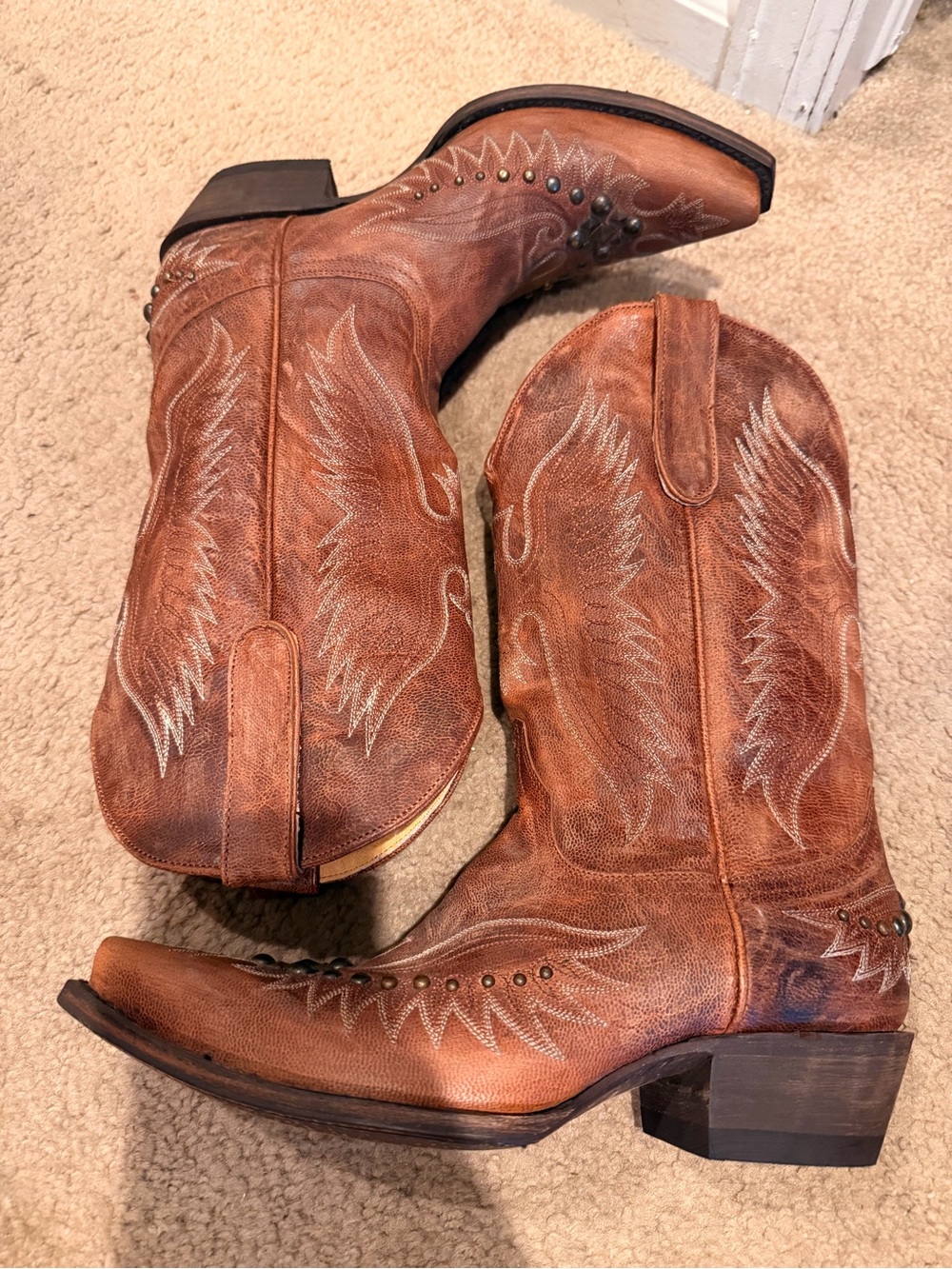 Idyllwind Trouble Brown Embroidered Leather Western Boots - Picture 7 of 16